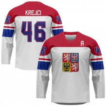 Tschechien - David Krejci 2022 Hockey Replica Trikot Weiß