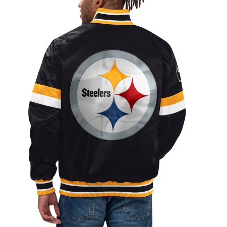 Pittsburgh Steelers - Full-Snap Varsity Satin NFL Kurtka
