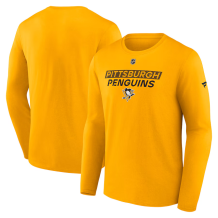 Pittsburgh Penguins - 2024 Authentic Pro Core Gold NHL Long Sleeve T-Shirt
