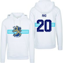 Finlandia - Sebastian Aho 2026 Hockey Bluza s kapturem - biały