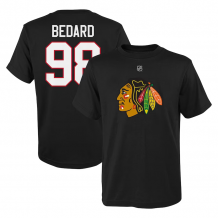 Chicago Blackhawks Detské - Connor Bedard Black NHL Tričko