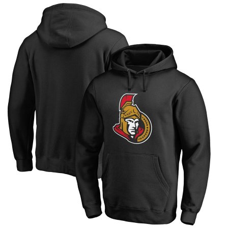 Ottawa Senators - Primary Logo Black NHL Bluza s kapturem