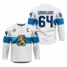 Finlandia - Mikael Granlund 2026 Bronze Patch Hockey Replica Jersey Biały