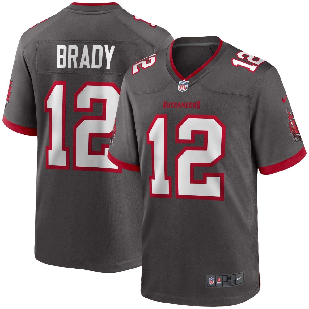 Tampa Bay Buccaneers - Tom Brady Vintage Gray NFL T-Shirt :: FansMania