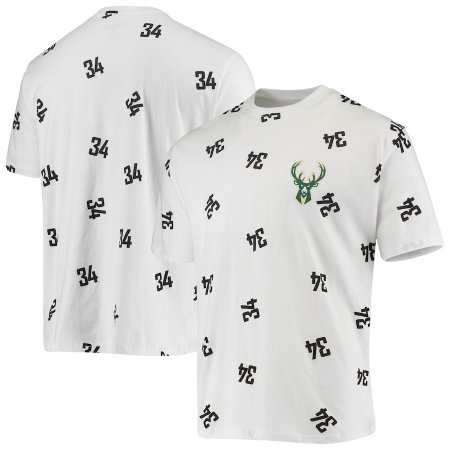 Milwaukee Bucks - Giannis Antetokounmpo All Over Number NBA T-shirt