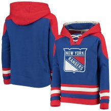 New York Rangers Dziecięca - Ageless Lace-Up NHL Bluza z kapturem