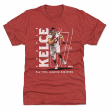 Kansas City Chiefs - Travis Kelce All Time Red NFL T-Shirt