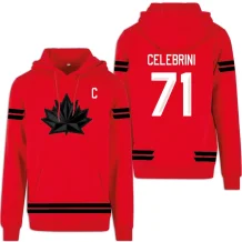 Kanada - Macklin Celebrini 2026 Hockey Sweatshirt - Red