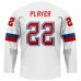 Russia - 2022 Hockey Replica Fan Jersey White/Customized - Size: 3XS - 8-9yrs.