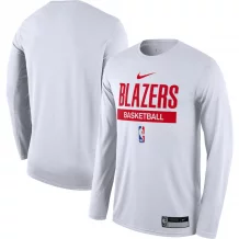 Portland Trail Blazers - 2022/23 Practice Legend White NBA Tričko s dlhým rukávom