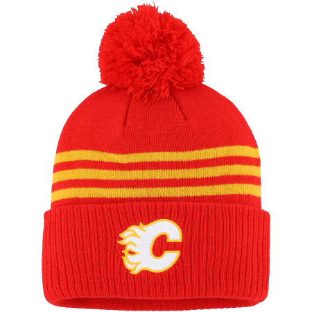 Calgary Flames - Three Stripe Locker Room NHL Knit Hat