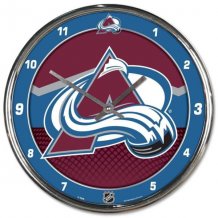 Colorado Avalanche - Chrome NHL Clock