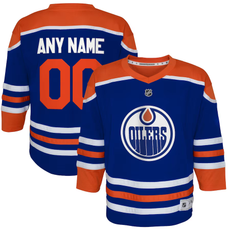 Edmonton Oilers Kinder - Replica Home Royal NHL Trikot/Name und nummer