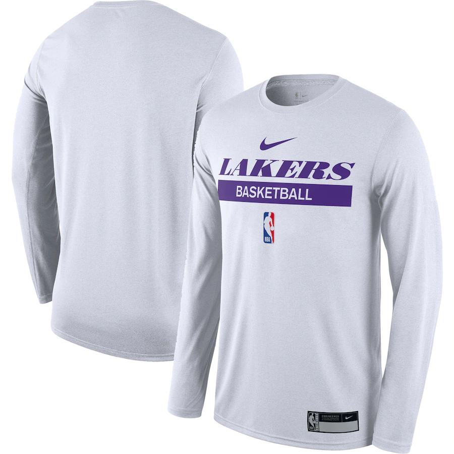Los Angeles Lakers - 2022/23 Practice Legend White NBA Long Sleeve T-shirt  :: FansMania