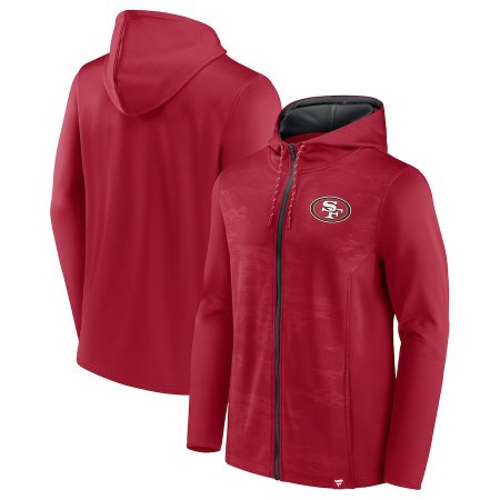 San Francisco 49ers - Ball Carrier Full-Zip Red NFL Sweatshirt
