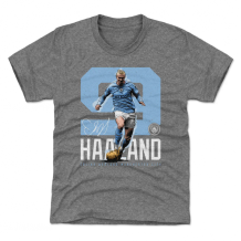 Manchester City Dětské - Erling Haaland Bold Number Gray Tričko