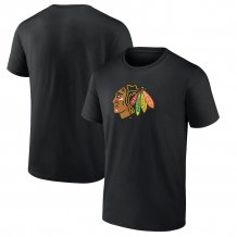 Chicago Blackhawks - Primary Logo Black NHL T-Shirt