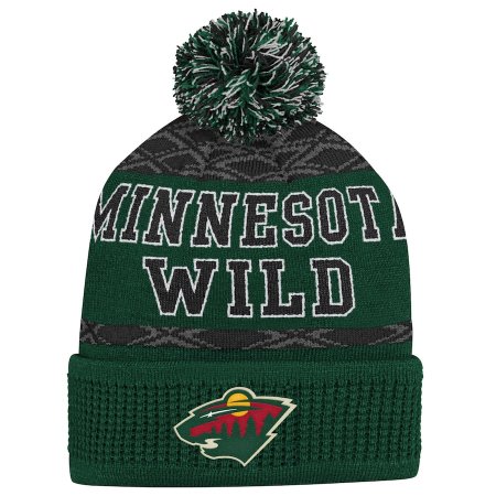 Minnesota Wild Detská - Puck Pattern NHL zimná čiapka