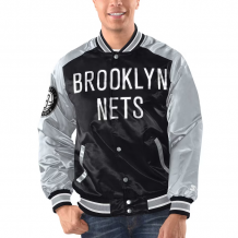 Brooklyn Nets - Full-Snap Varsity Satin NBA Kurtka