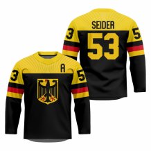 Nemecko - Moritz Seider Hokejový Replica Fan Dres Čierny