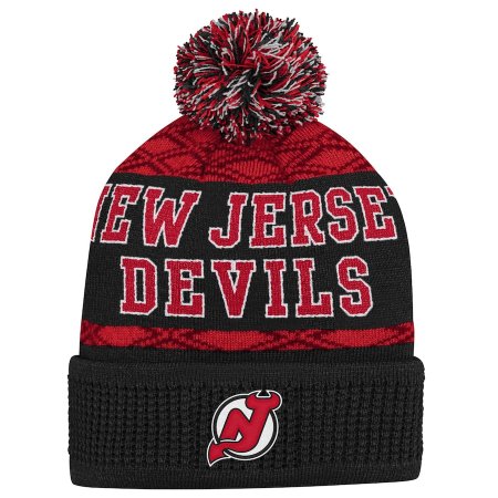 New Jersey Devils Dětská - Puck Pattern NHL Zimní čepice
