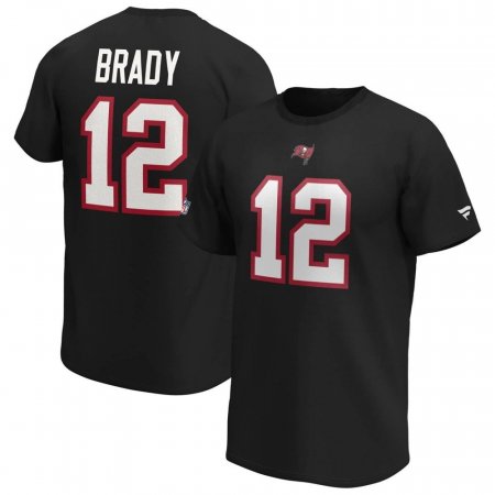 Tampa Bay Buccaneers - Tom Brady Black  NFL T-Shirt