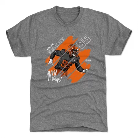 Cleveland Browns - Myles Garrett Stripes Gray NFL T-Shirt