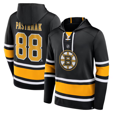 Boston Bruins  - David Pastrnak Lace-Up NHL Mikina s kapucí
