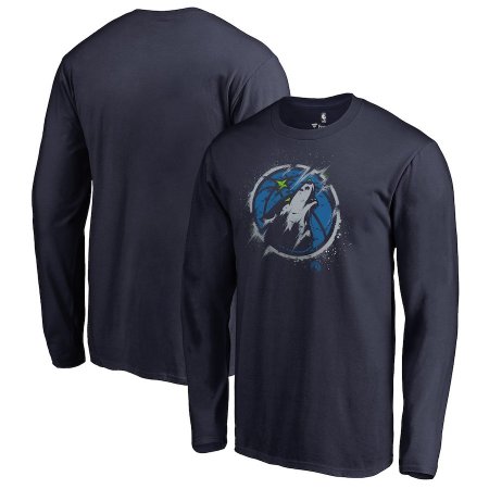 Minnesota Timberwolves - Splatter Logo NBA T-shirt mit einem langen Ärmel