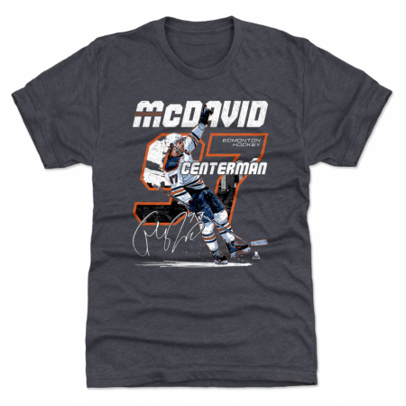 Edmonton Oilers - Connor McDavid Celebration Navy NHL T-Shirt