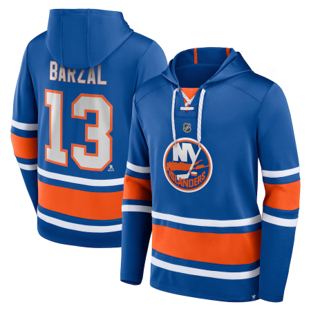 New York Islanders - Mathew Barza Lace-Up NHL Mikina s kapucí