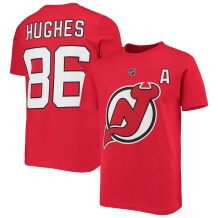 New Jersey Devils Detské - Jack Hughes Alt Captain NHL Tričko
