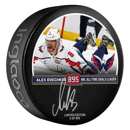 Washington Capitals - Alex Ovechkin 895th Goal Podpisany NHL krążek