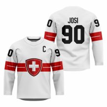 Schweiz - Roman Josin 2026 Hockey Replica Fan Trikot Weiß