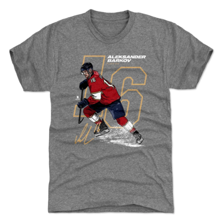 Florida Panthers - Aleksander Barkov Offset D Gray NHL T-Shirt