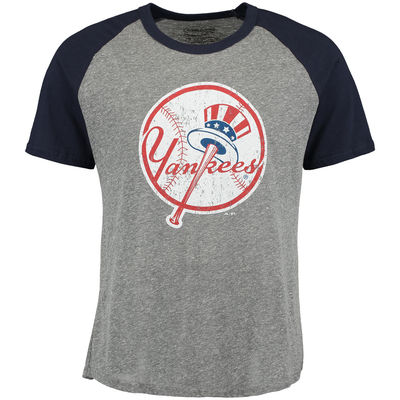 New York Yankees - Cooperstown Collection Raglan Tri-Blend MLB T-Shirt