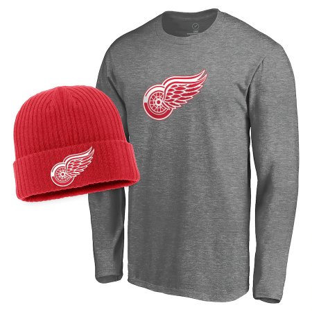 Detroit Red Wings - T-Shirt + Knit Hat NHL Set