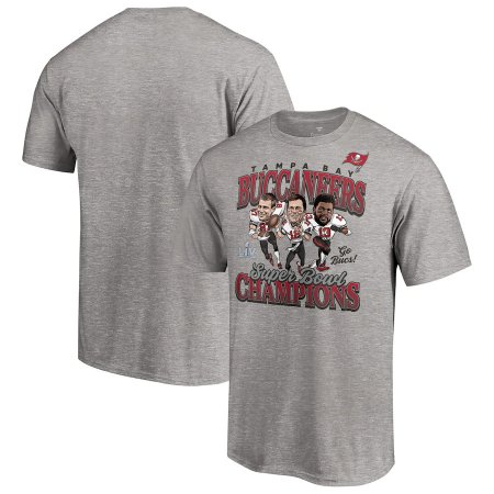 Tampa Bay Buccaneers - Super Bowl LV Champions Caricature Trio NFL T-Shirt