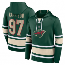Minnesota Wild - Kirill Kaprizov Lace-Up NHL Bluza s kapturem