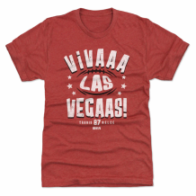 Kansas City Chiefs - Travis Kelce Viva Las Vegas Red NFL T-Shirt