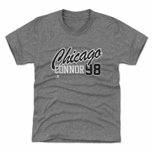 Chicago Blackhawks Dziecięcy - Connor Bedard Script 98 Gray NHL Koszulka
