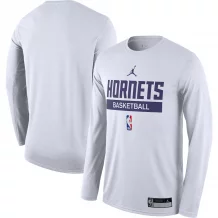 Charlotte Hornets - 2022/23 Practice Legend White NBA Koszulka z długim rękawem