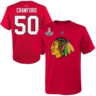 Chicago Blackhawks Detské - Corey Crawford 2015 Stanley Cup Champions  NHLp Tričko