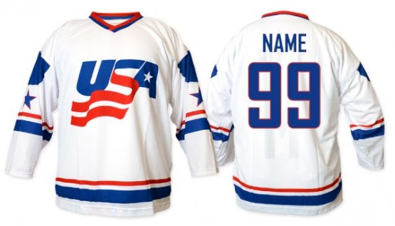USA - Hokejový Fan Replika Dres/Vlastné meno a číslo