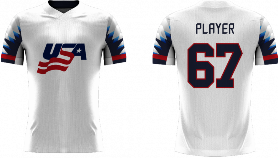 USA - 2018 Sublimated Fan Koszulka z własnym imieniem i numerem