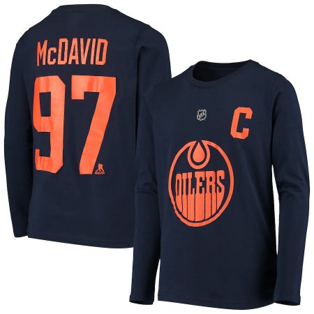 Edmonton Oilers Youth - Connor McDavid NHL Long Sleeve T-Shirt