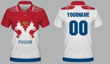 Russland - Sublimiert Fan Polo Tshirt