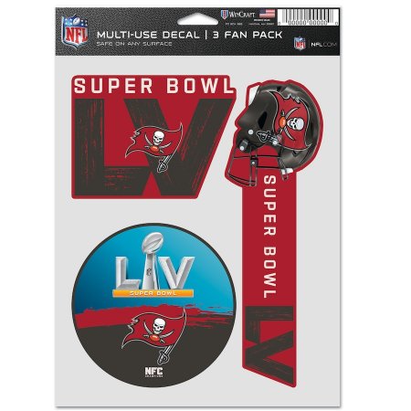 Tampa Bay Buccaneers - 2020 NFC Champions 3-Pack NFL Sticker