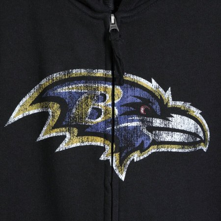 Baltimore Ravens - Primary Logo Full-Zip NFL Bluza s kapturem