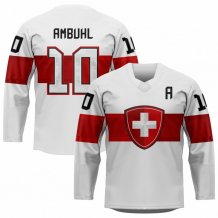 Schweiz - Andres Ambuhl Replica Fan Trikot Weiß